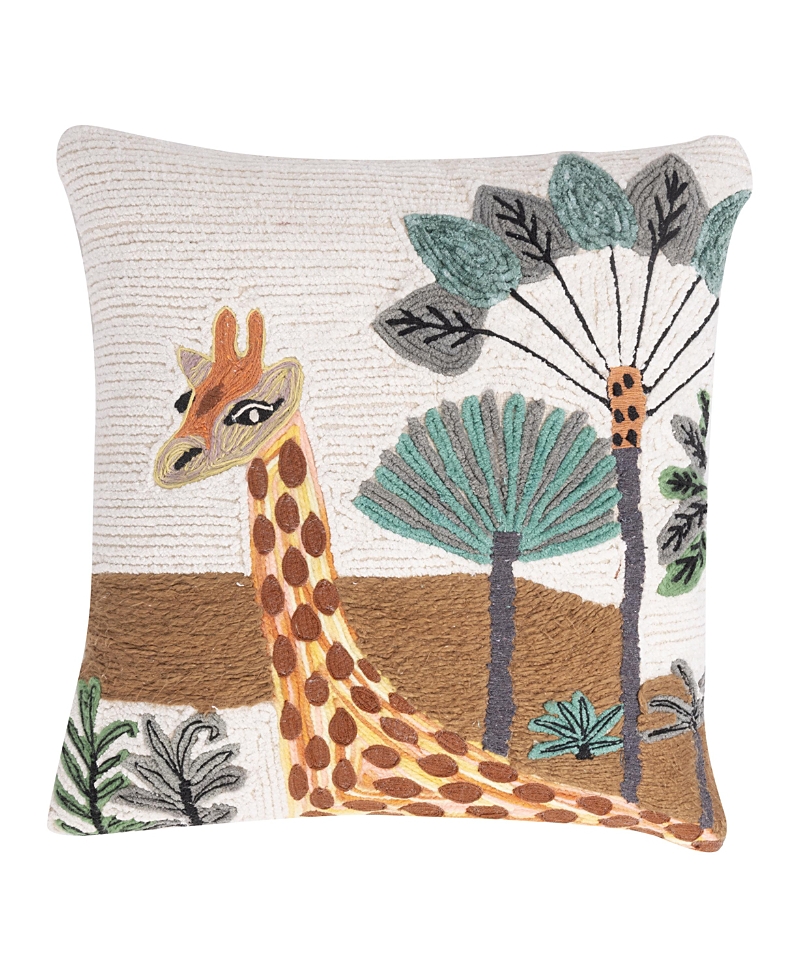 Gauri Kohli Giraffe Throw Pillow Cover In Multi