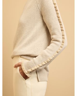 Ruffled Down Sweater
