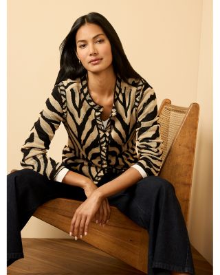 Animal Jacquard Cardigan