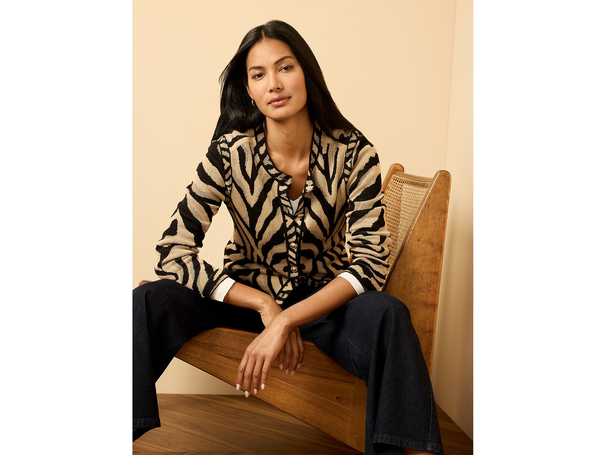 Animal Jacquard Cardigan — Image 10