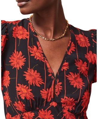 Printed V-Neck Dress