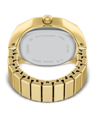 Harlow Two-Hand Gold-Tone Stainless Steel Watch Ring, 16mm