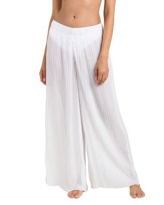 Sunbeams Pleated Wide Leg Swim Cover-Up Pants 