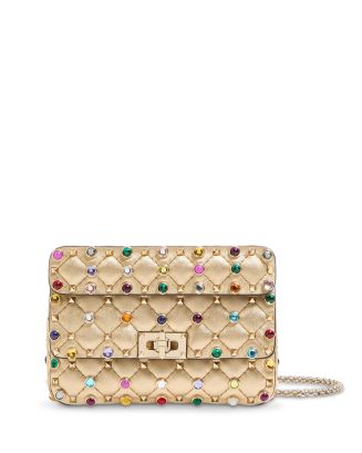 Valentino signature Rockstud embellishment quilted Small Nappa Rockstud Spike Bag for Woman in Poudre  main image 4