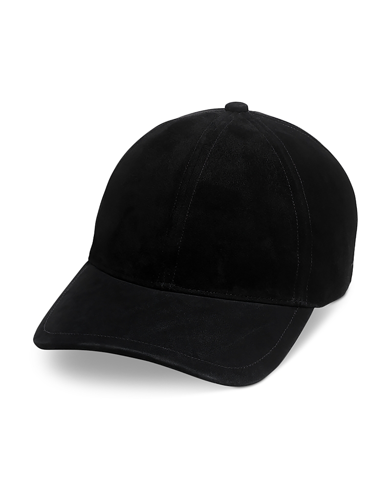 Rag & Bone Harlow Suede Baseball Cap In Black
