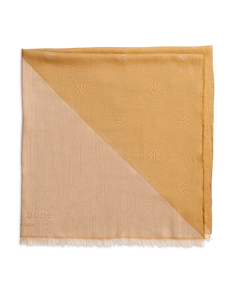 Rag & Bone Geo Dagger Wool Blend Square Scarf In Gold