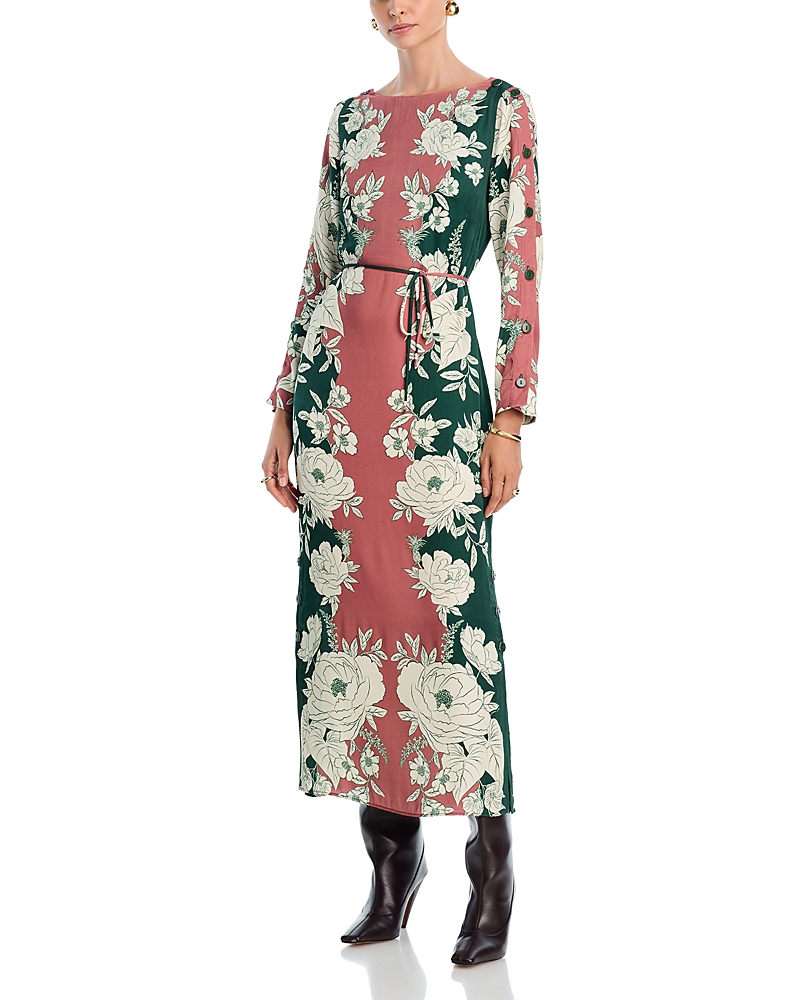 Farm Rio Pink Garden Midi Dress
