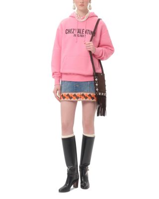 Nellc&ocirc;te Small VLogo Fringe Suede Crossbody Bag