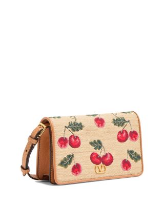 Mini Cherryfic VLogo Jacquard Raffia Bag