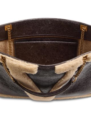 Viva Superstar Medium Shearling Shopping Shoulder Bag