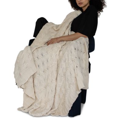 Chunky Cable Throw Blanket