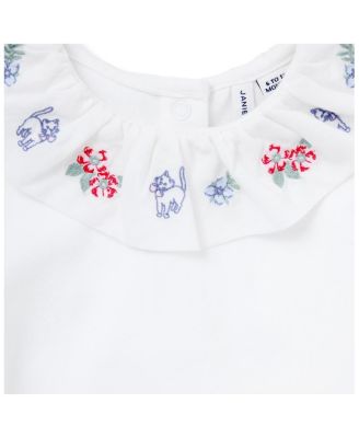 Girls' Kitten Ruffle Collar Bodysuit - Baby