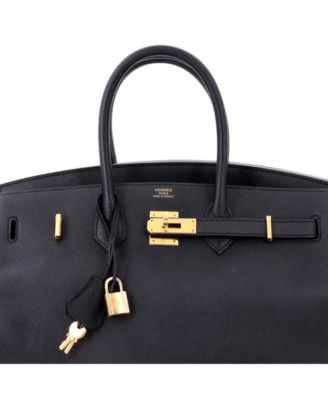  Birkin 35 Handbag Black Epsom with Gold Hardware