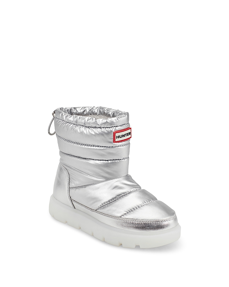 Hunter Unisex Cuddles Waterproof Snow Boots - Little Kid, Big Kid In Silver