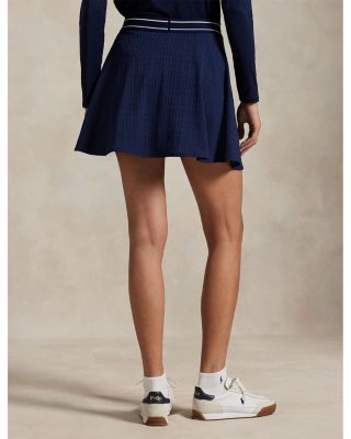 Cable-Motif A-Line Skort