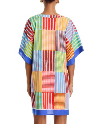 Stripe Illusion Butterfly Caftan Swim Cover-Up 