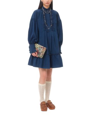 Medium VLogo Floral Jacquard Zip Pouch