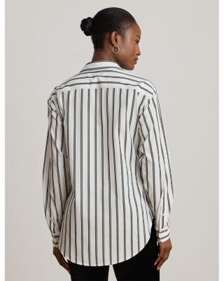 Relaxed Fit Striped Cotton Shirt