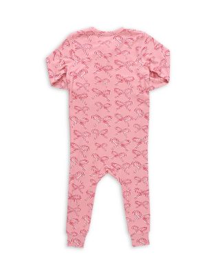 Girls' Ruffled Candy Cane Print Romper - Baby