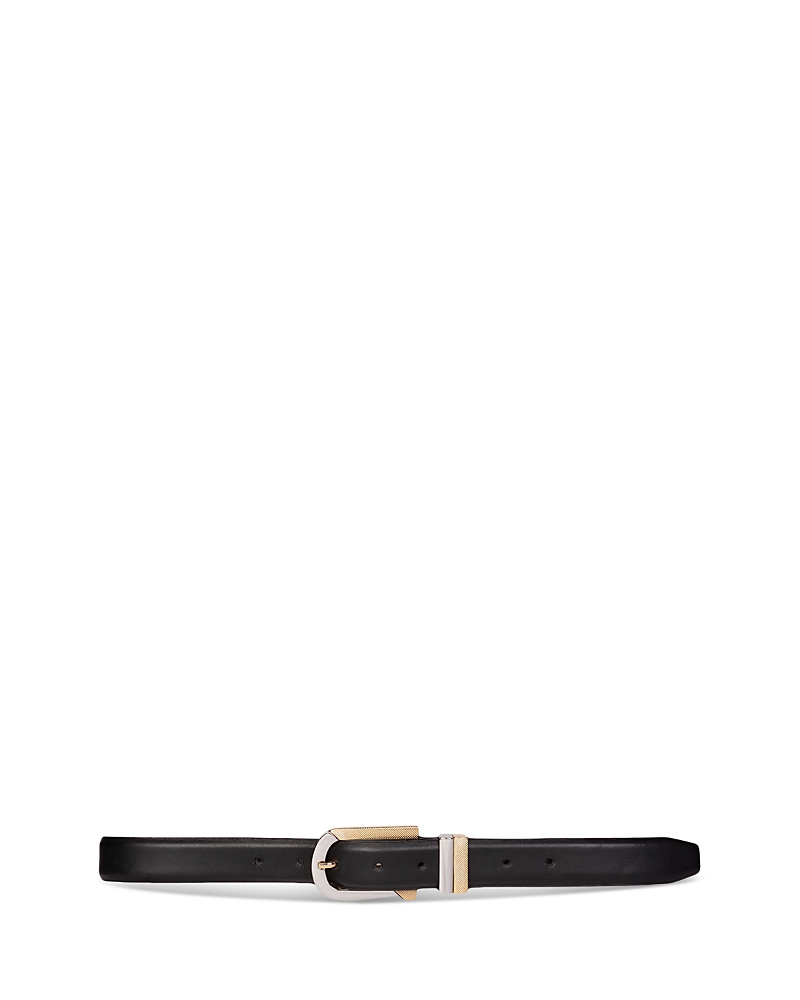 Black Suede Studio Women’s Erin Rectangular Buckle Belt