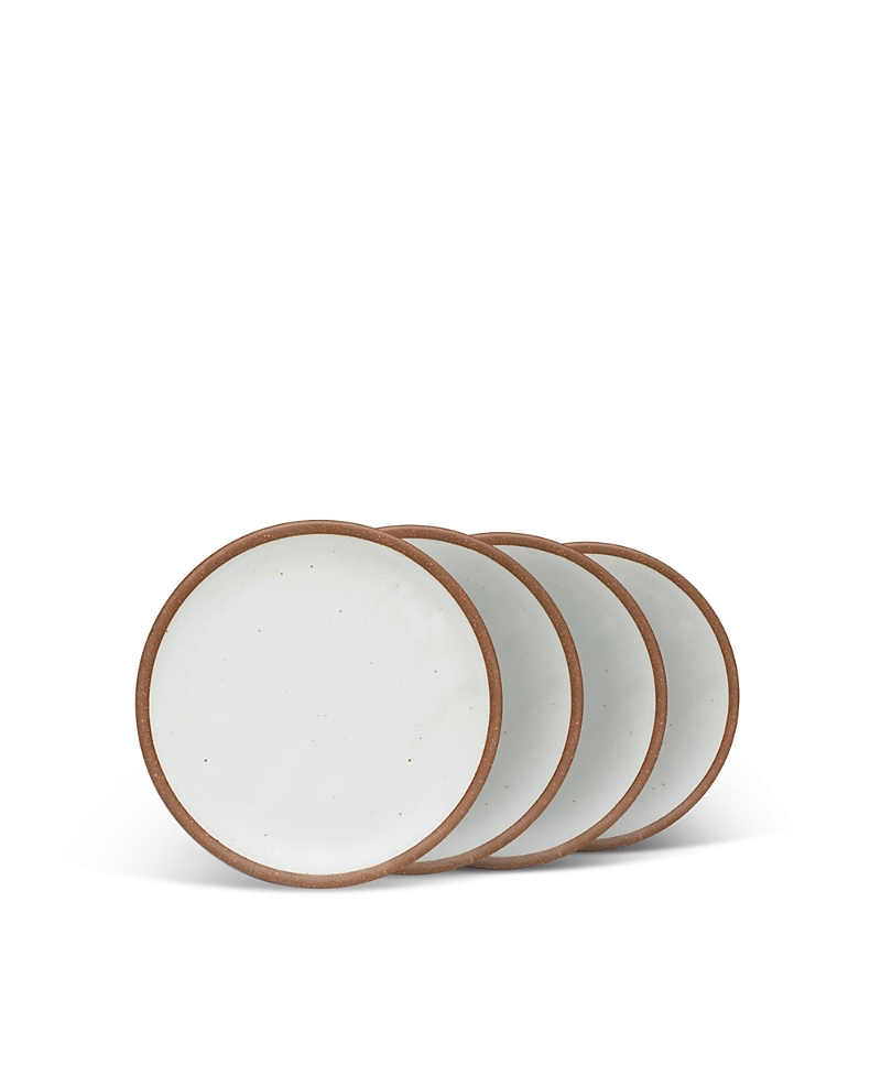 East Fork Pottery Cake Plate, Set Of 4 In White