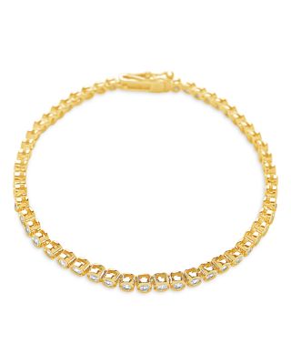 Cubic Zirconia Bezel Flex Bracelet