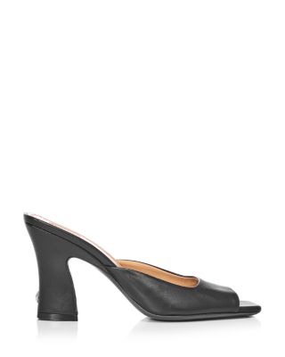 Women's Leather Mule Sandals