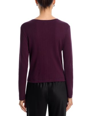 Pointelle Crewneck Cardigan