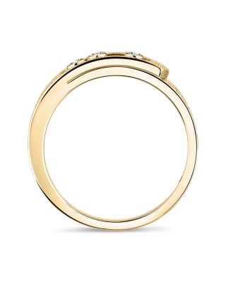 18K Yellow Gold Move Noa Diamond Cisel&eacute; Textured Ring