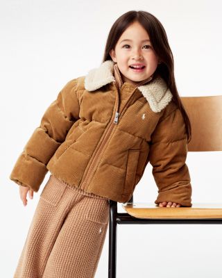 Girls' Cotton Corduroy Down Jacket - Little Kid