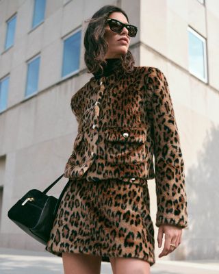 Leopard Faux Fur Jacket 