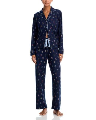 Notched Collar Jersey Pajama Set - Exclusive