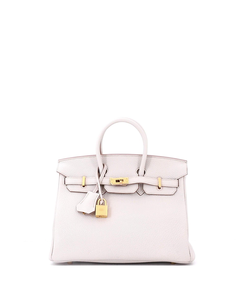 Click to view more detailed imagery on our partner's website Pre-owned Pre-owned Hermes Hermes Birkin 25 Handbag Light Togo With Gold Hardware In Gray