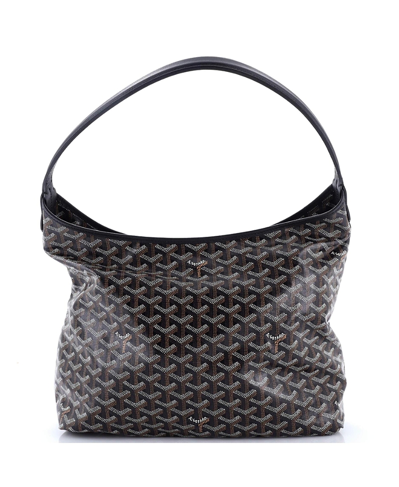 PRE-OWNED GOYARD Pre-owned Goyard Boheme Hobo Printed Coated Canvas In Black