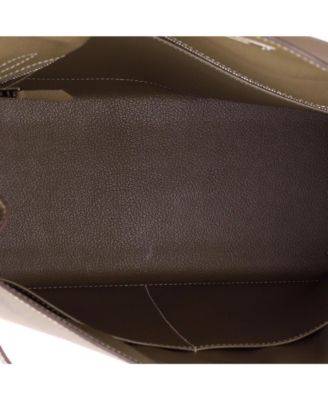  Kelly 32 Handbag Grey Epsom with Palladium Hardware