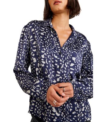 Smocked Shoulder Textured Blouse