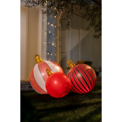 Light Up Inflatable Ornaments, Set of 3