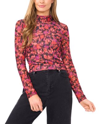 Printed Turtleneck Top