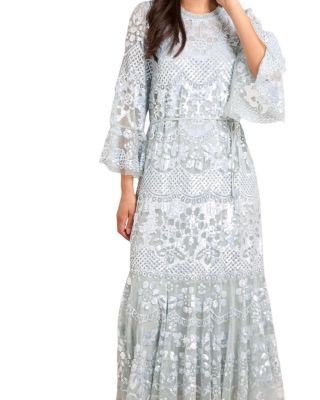 Snowdrop 3/4 Sleeve Crew Neck Ankle Gown