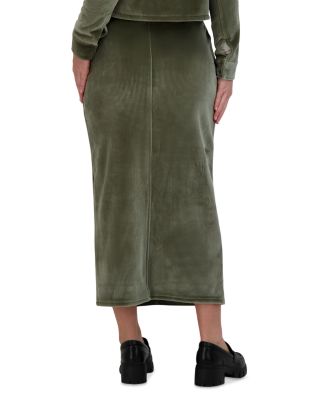 Rib Knit Velour Skirt 