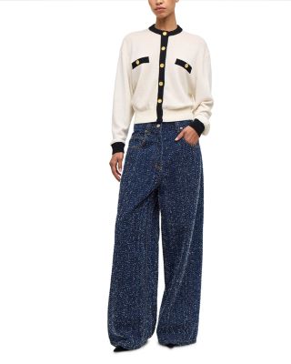 Solene High Rise Wide Leg Jeans in Dark Indigo