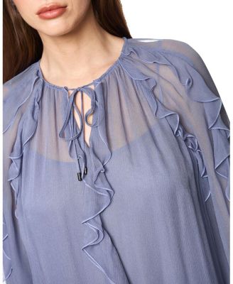 Boho-Style Flounce Blouse