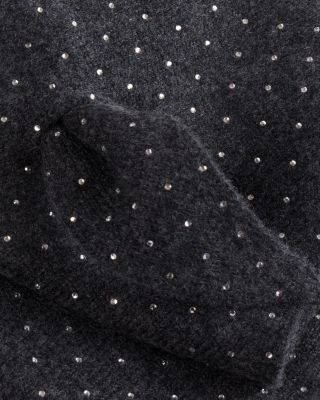 Rhinestone Knit Triangular Scarf