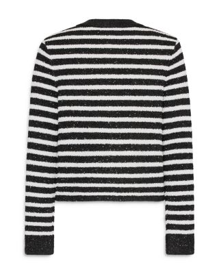 Sequined Crewneck Cardigan Sweater