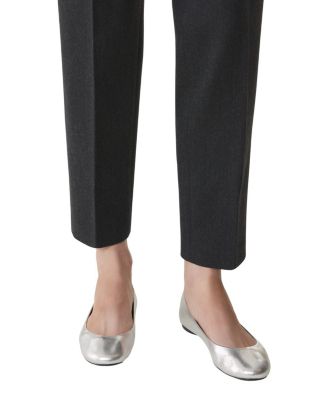  Women's The Ballerina Flat In Metallic Leather