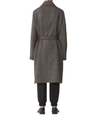  Checked Wool Car Coat