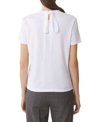  Cotton T-Shirt with Ribbon Detail