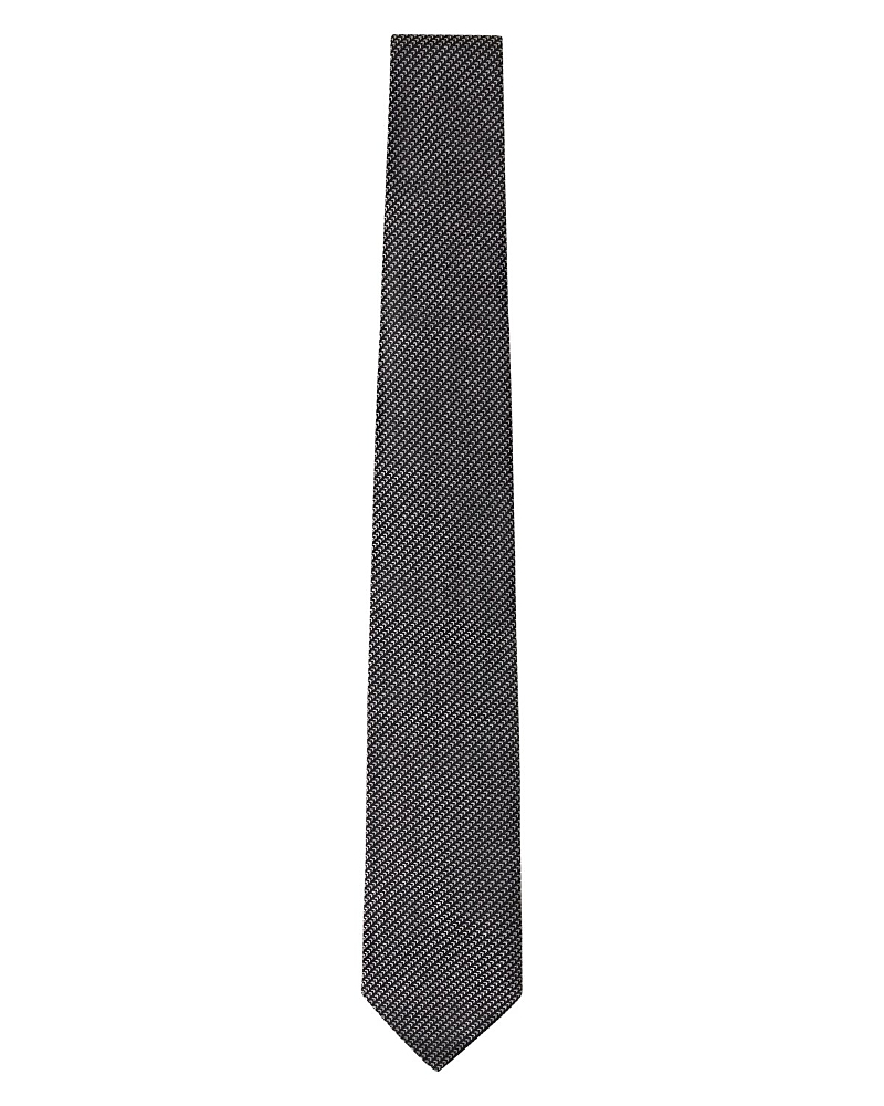 Lanvin Mini Chevron Silk Tie In Black