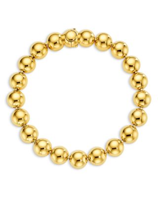 18K Yellow Gold Pysche Bead Link Bracelet