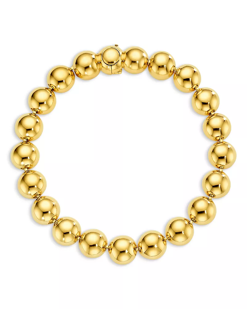 Cadar 18K Yellow Gold Pysche Bead Link Bracelet